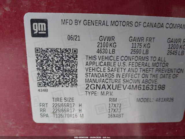 Chevrolet Equinox Awd Lt