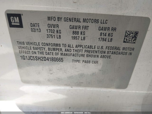 Chevrolet Sonic Lt Auto