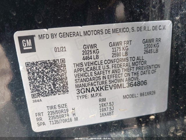 Chevrolet Equinox Fwd Lt