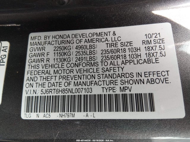 Honda CR-V Hybrid Ex-l