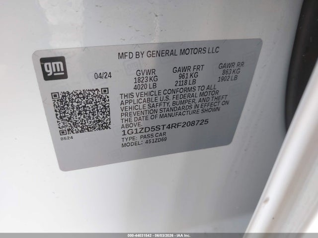Chevrolet Malibu Fwd 1lt