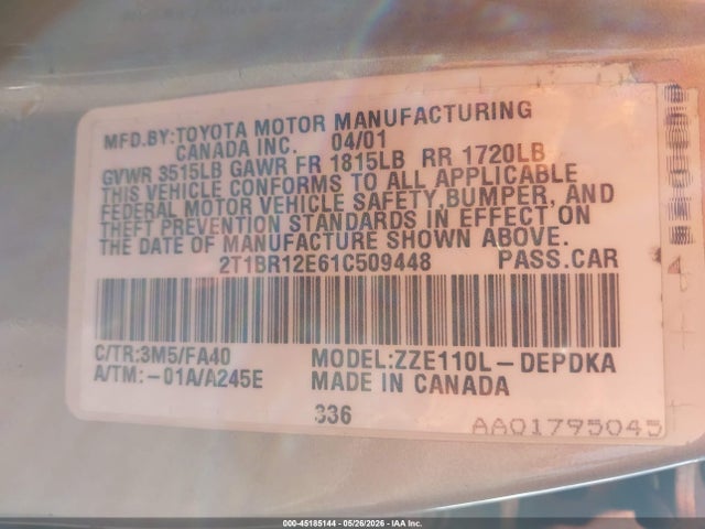 Toyota Corolla Le