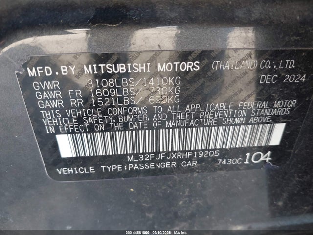 Mitsubishi Mirage Le