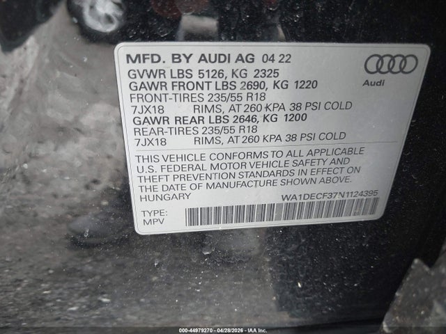 Audi Q3 Premium 45 Tfsi S Line Quattro Tiptronic