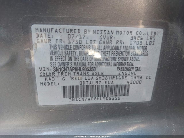 Nissan Versa 1.6 Sv