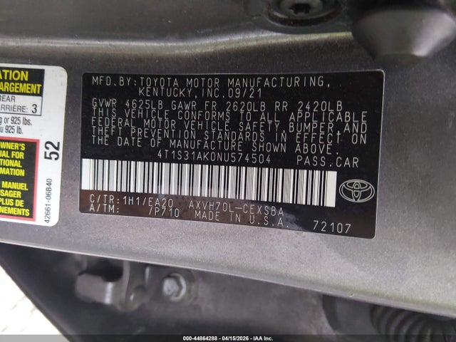 Toyota Camry Se Hybrid