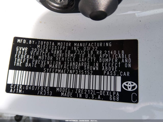 Toyota Corolla Le