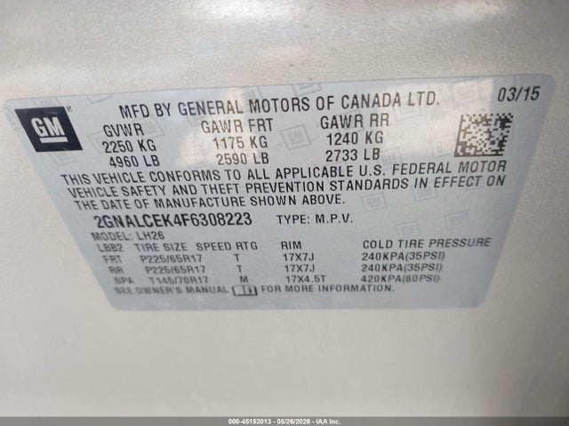 Chevrolet Equinox 2lt