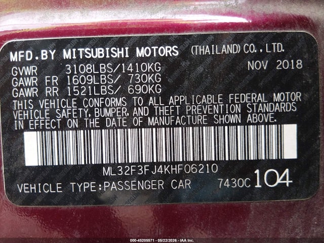 Mitsubishi Mirage Es