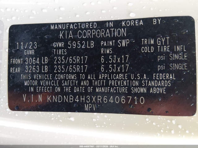 Kia Carnival Lx Seat Package