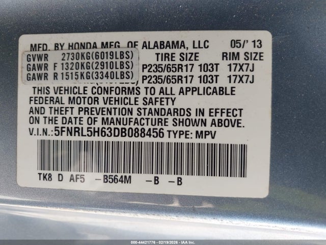 Honda Odyssey Ex-l