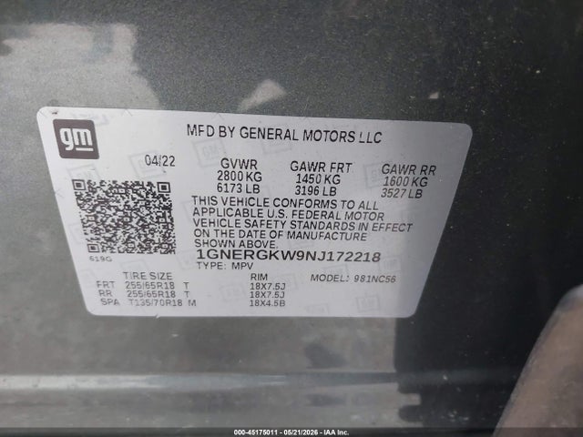 Chevrolet Traverse Fwd Lt Cloth