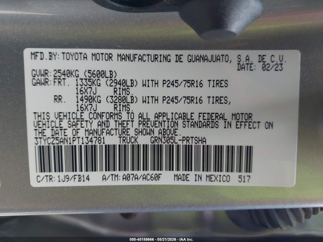 Toyota Tacoma Sr V6