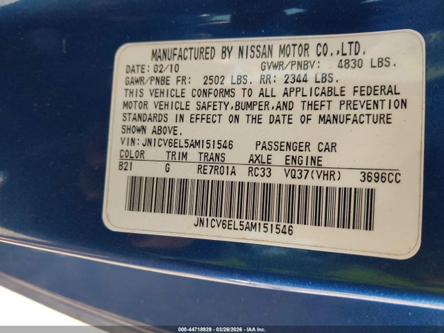 INFINITI G37x