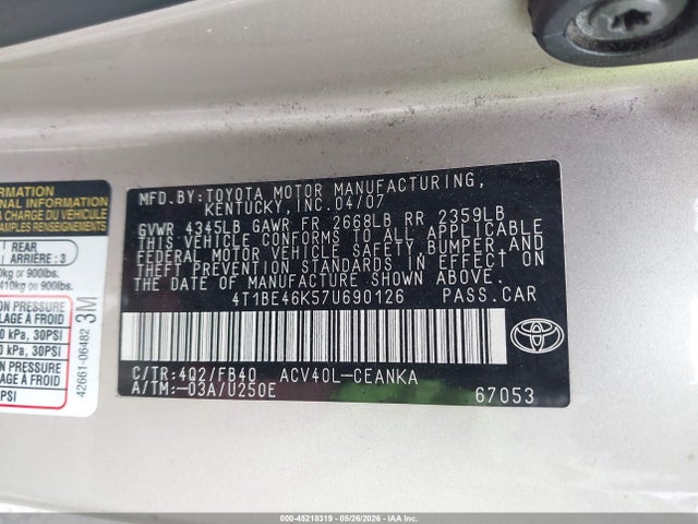 Toyota Camry Le