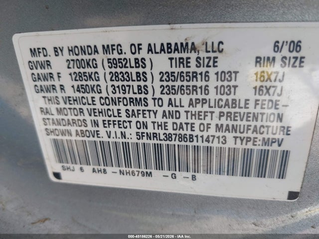 Honda Odyssey Ex-l