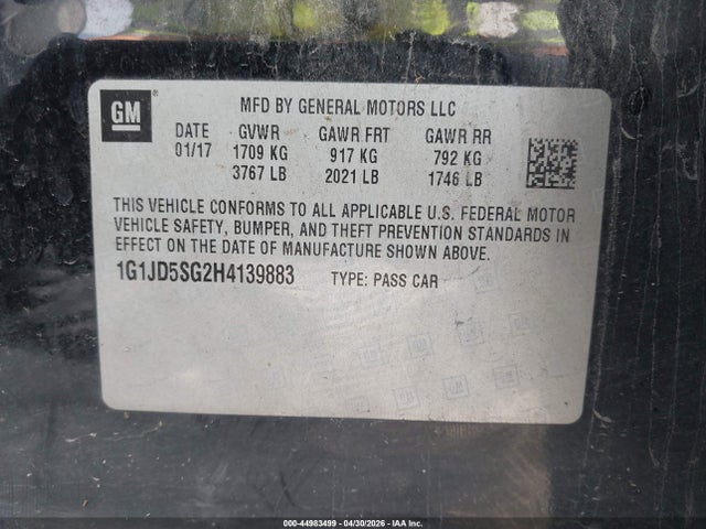 Chevrolet Sonic Lt Auto