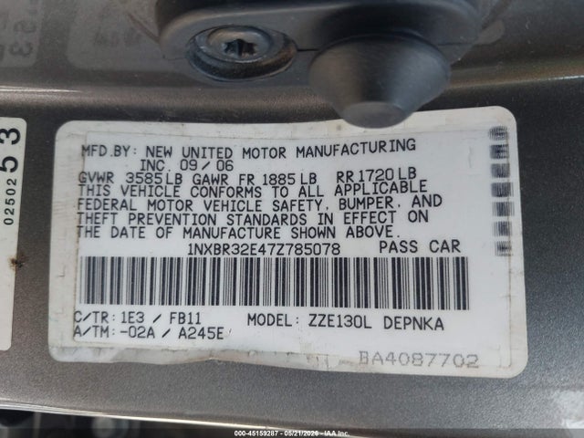 Toyota Corolla Le