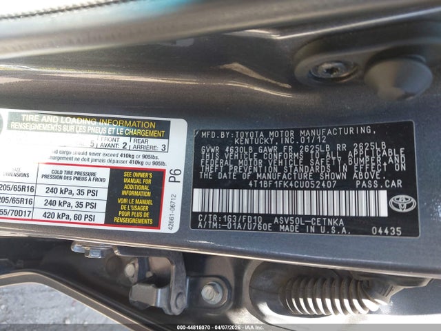 Toyota Camry Le