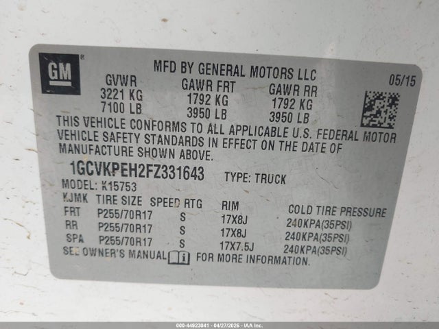 Chevrolet Silverado 1500 Wt