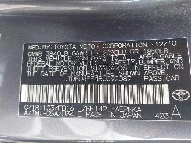 Toyota Corolla Le