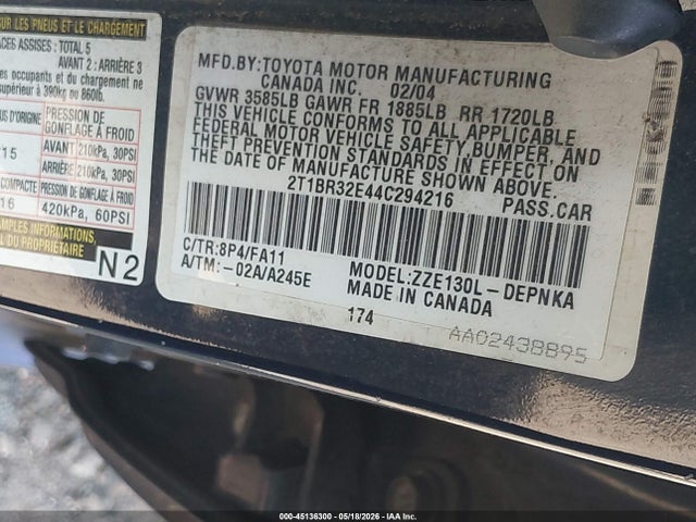 Toyota Corolla Le