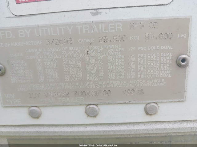 Utility Trailer Mfg Reefer Semi Trailer