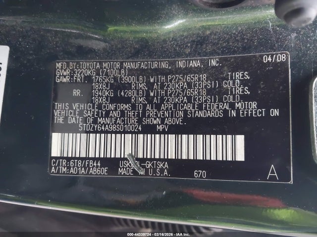Toyota Sequoia Sr5 5.7l V8