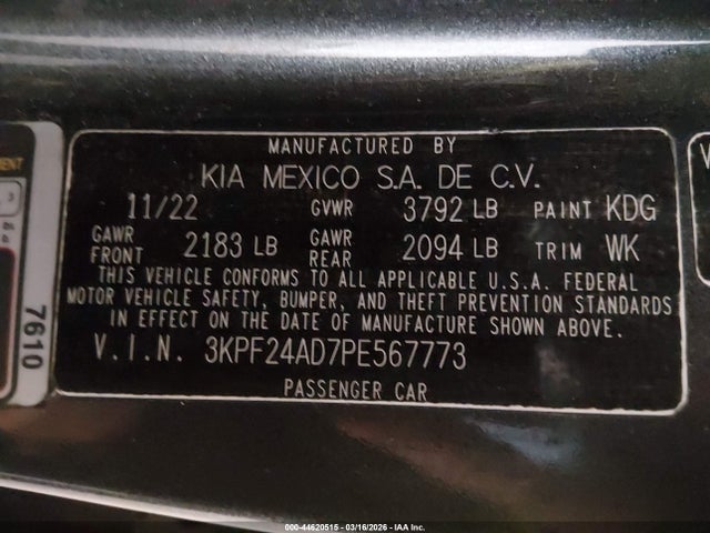 Kia Forte Lxs