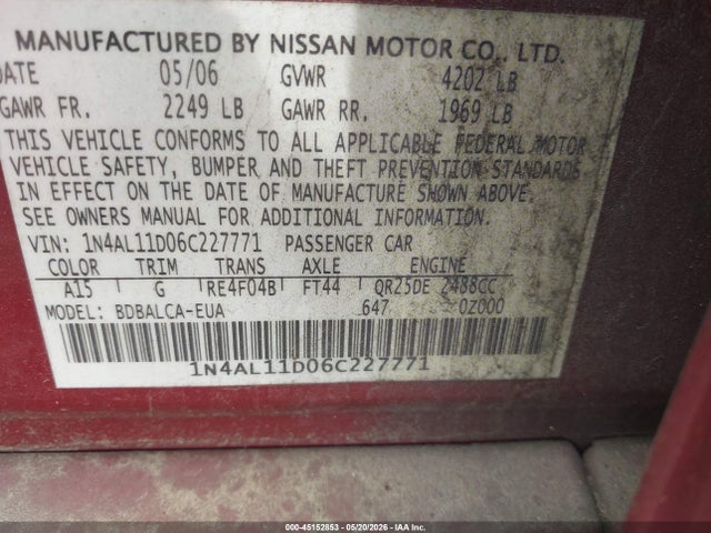 Nissan Altima 2.5 S