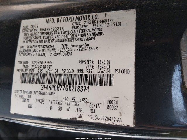 Ford Fusion Se