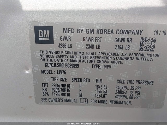 Chevrolet Trax Fwd Lt