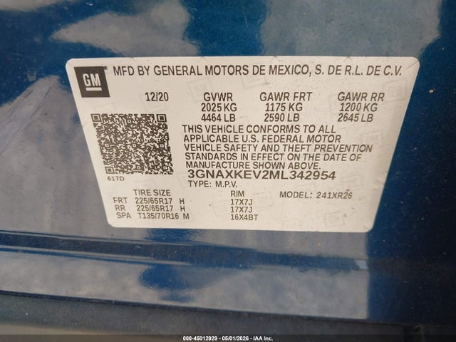 Chevrolet Equinox Fwd Lt