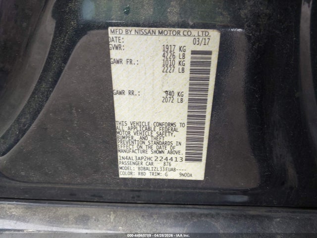 Nissan Altima 2.5 Sv