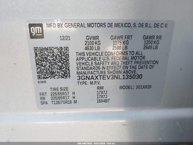 Chevrolet Equinox Awd 2fl