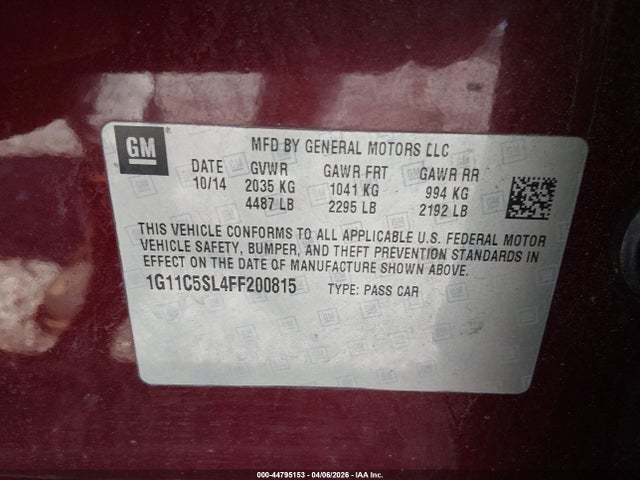 Chevrolet Malibu 1lt