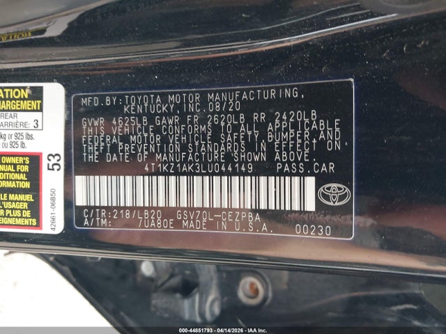 Toyota Camry Xse V6