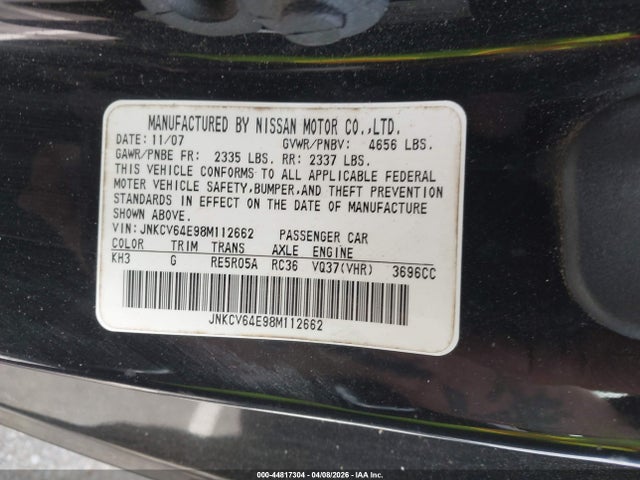 INFINITI G37 Journey