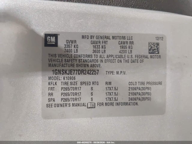 Chevrolet Suburban 1500 Lt