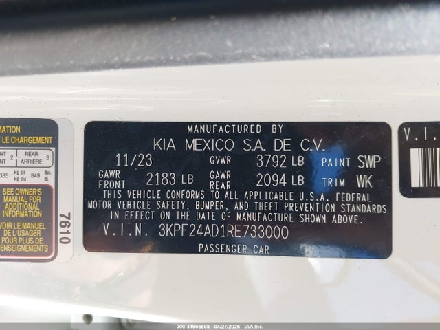 Kia Forte Lxs