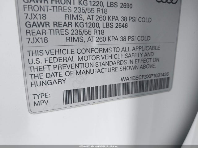 Audi Q3 Premium Plus 45 Tfsi S Line Quattro Tiptronic