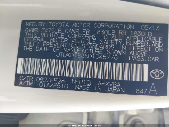 Toyota Prius c Two