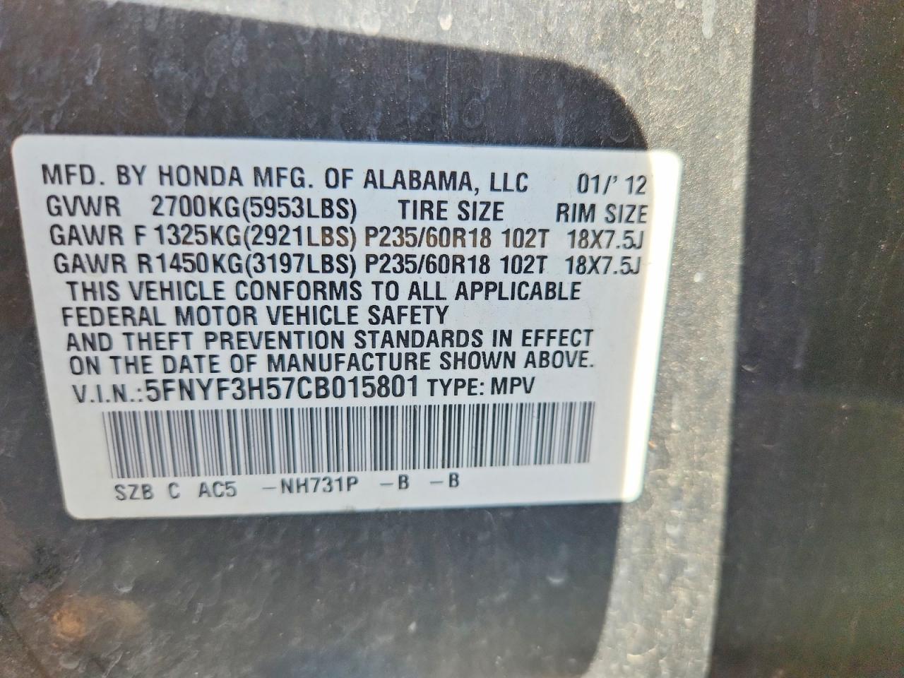 Honda Pilot Exl