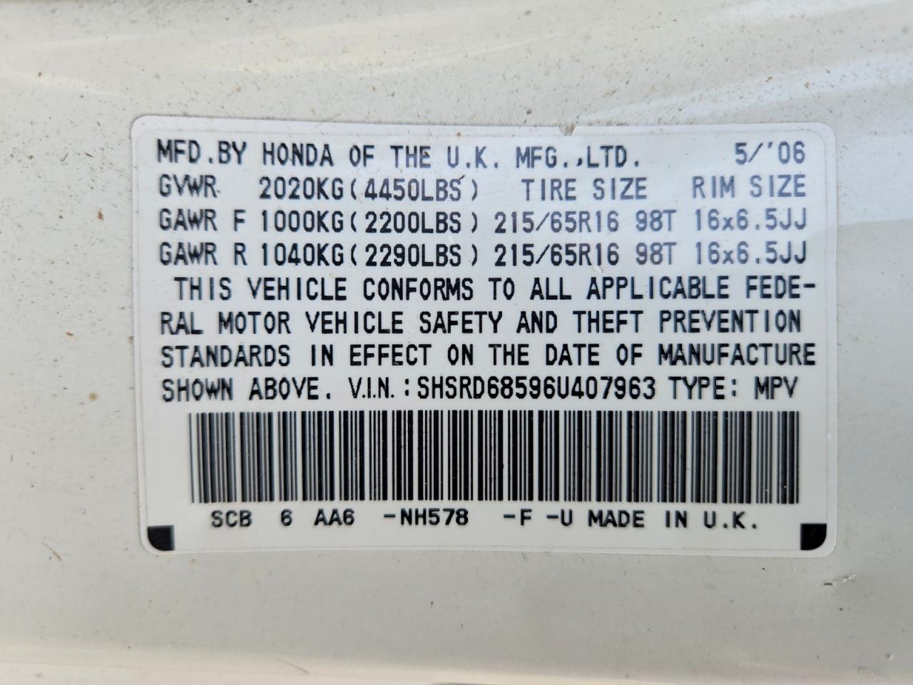 Honda Crv Lx