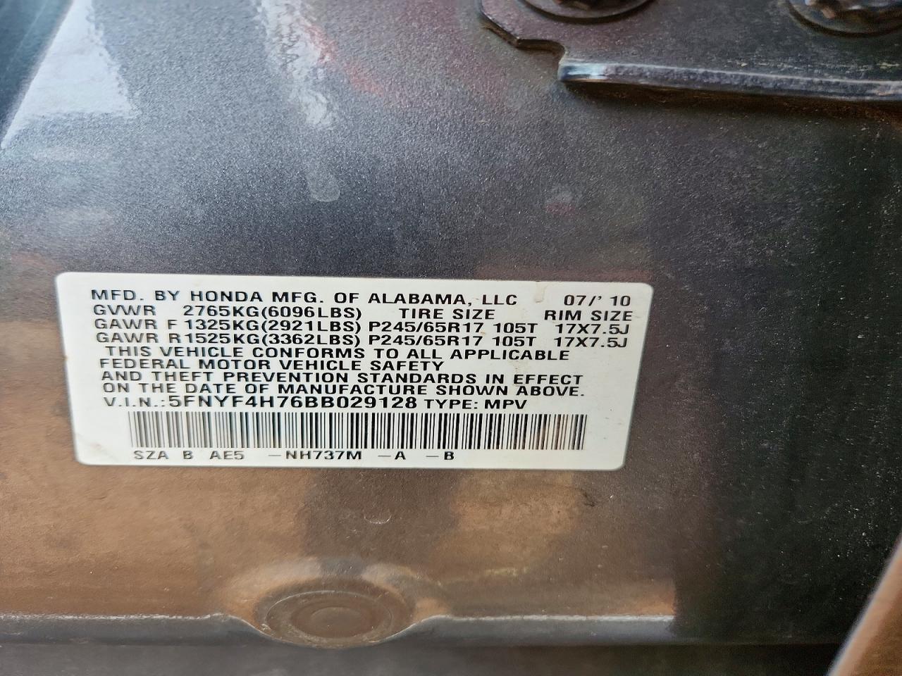 Honda Pilot Exln