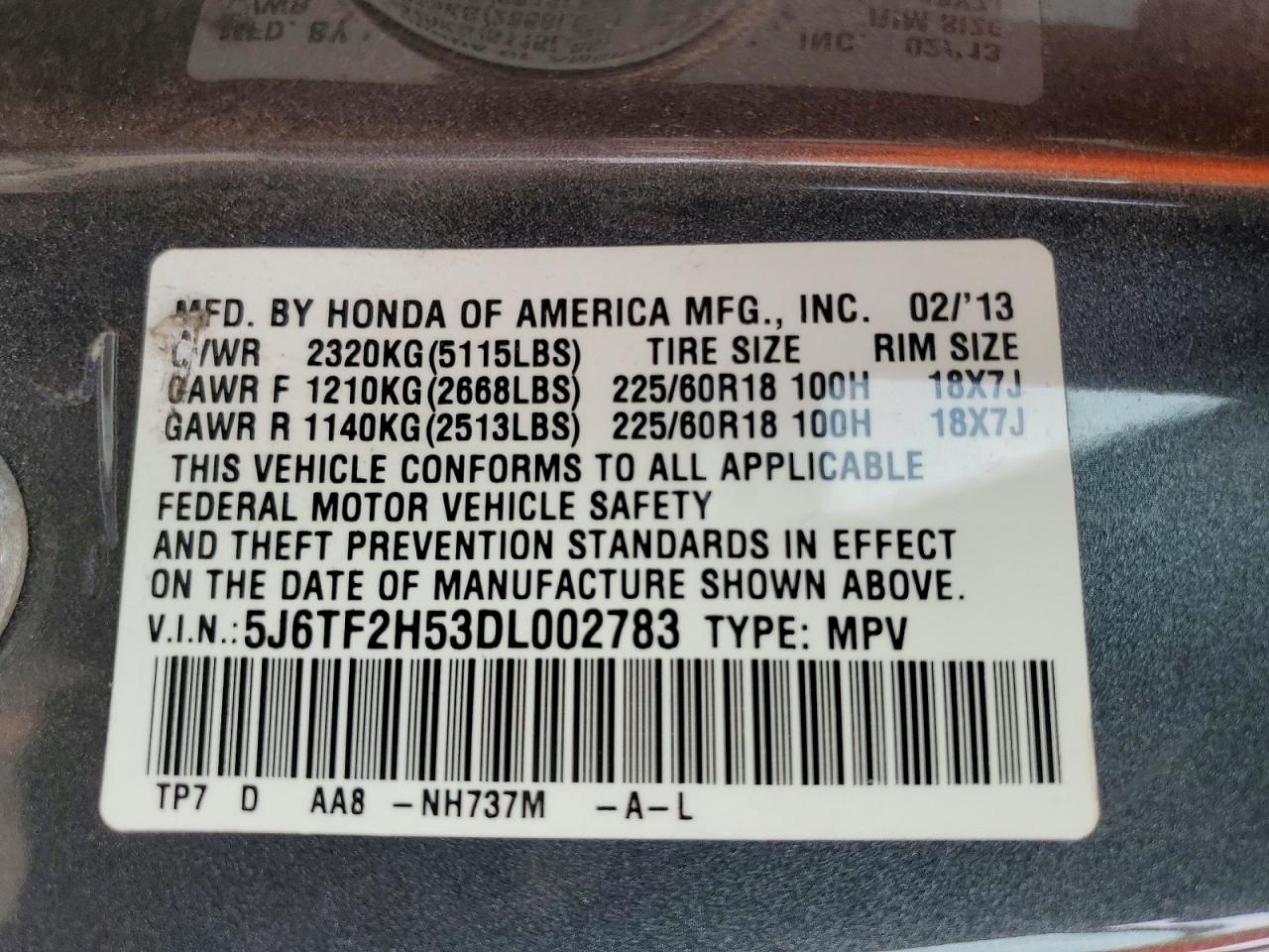 Honda Crosstour Exl
