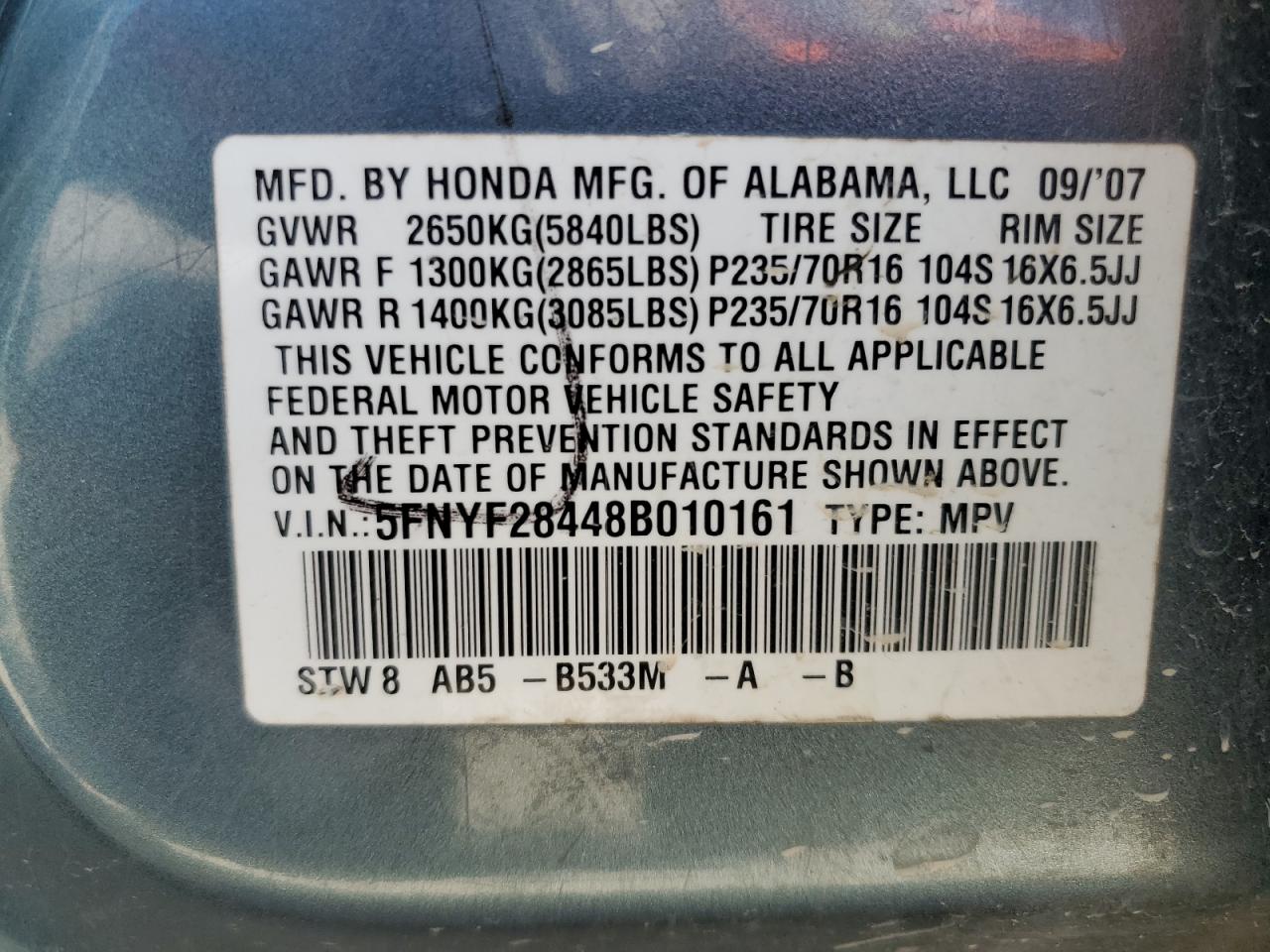 Honda Pilot Ex