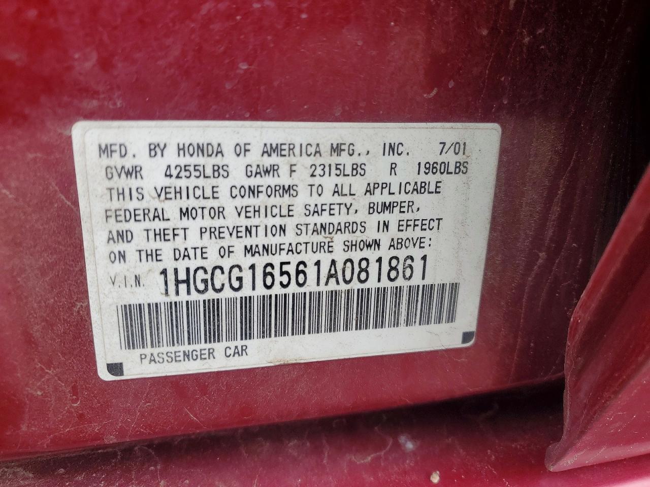 Honda Accord Ex