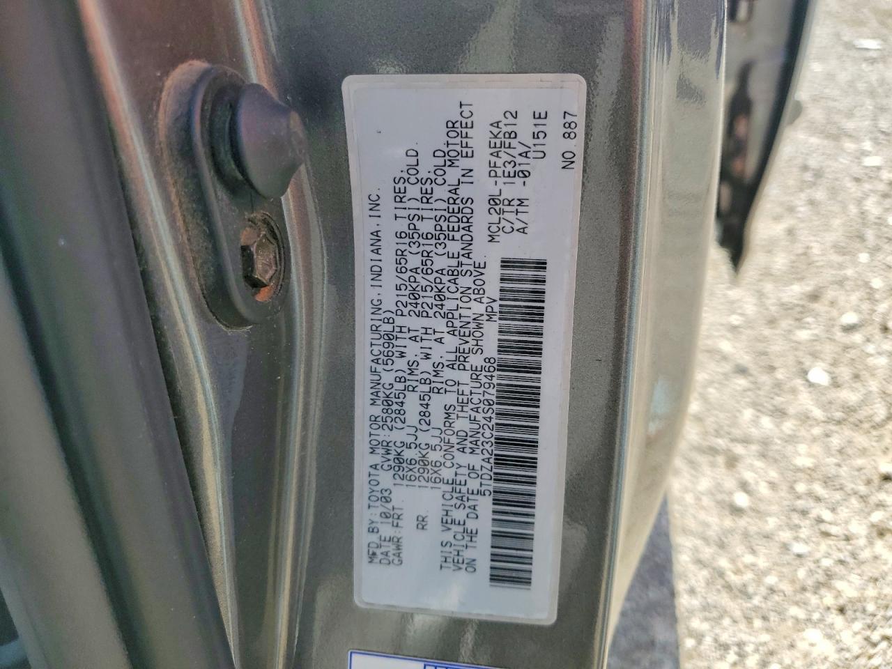 Toyota Sienna Ce 7 Passenger
