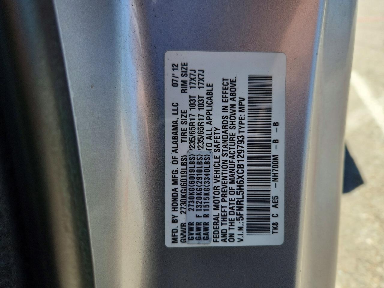 Honda Odyssey Exl